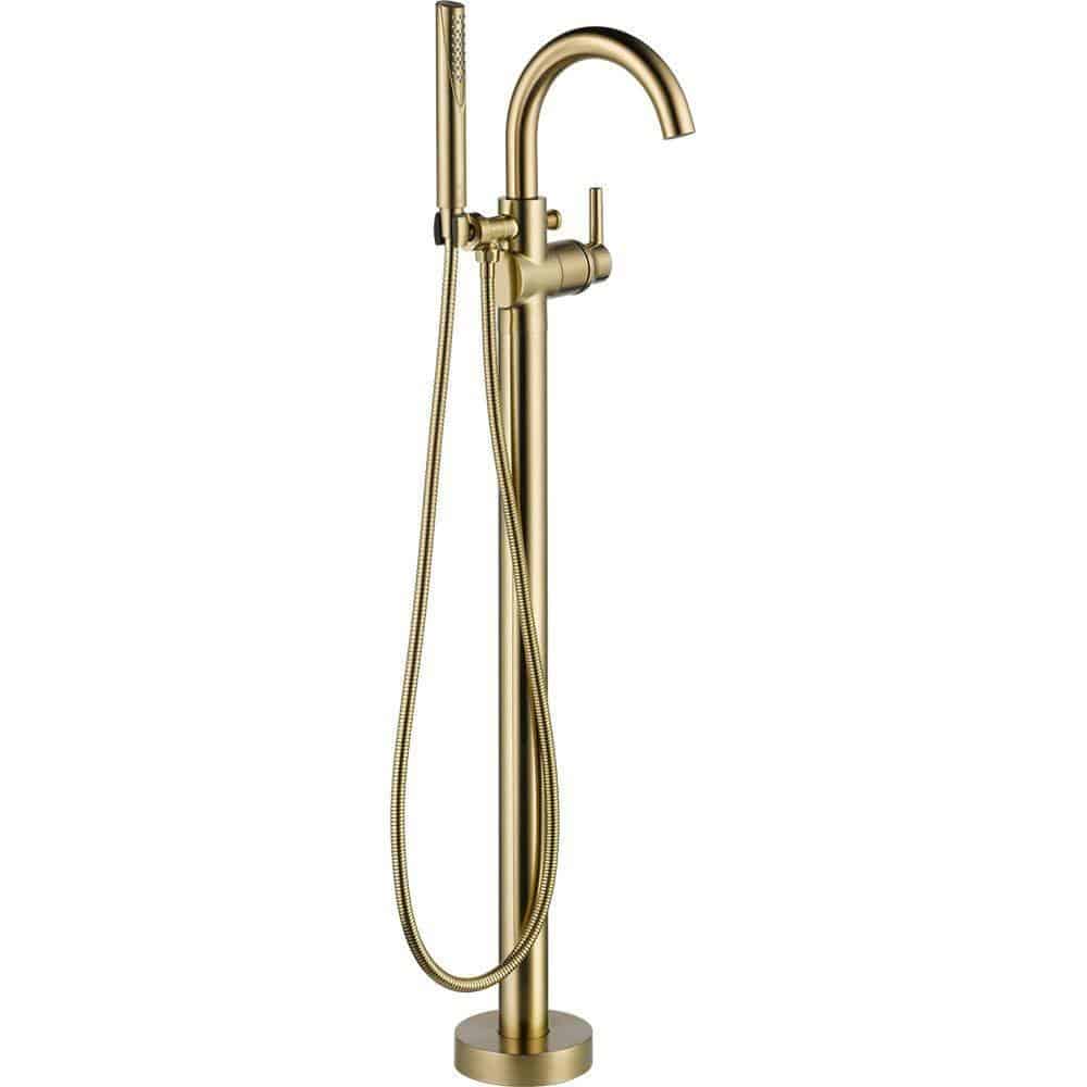Awesome Delta Trinsic #1: Delta-Trinsic-Champagne-Bronze-Floor-Mount-Freestanding-Tub-Filler-wValve-D931V.jpg Awesome Delta Trinsic #1: Delta-Trinsic-Champagne-Bronze-Floor-Mount-Freestanding-Tub-Filler-wValve-D931V.jpg