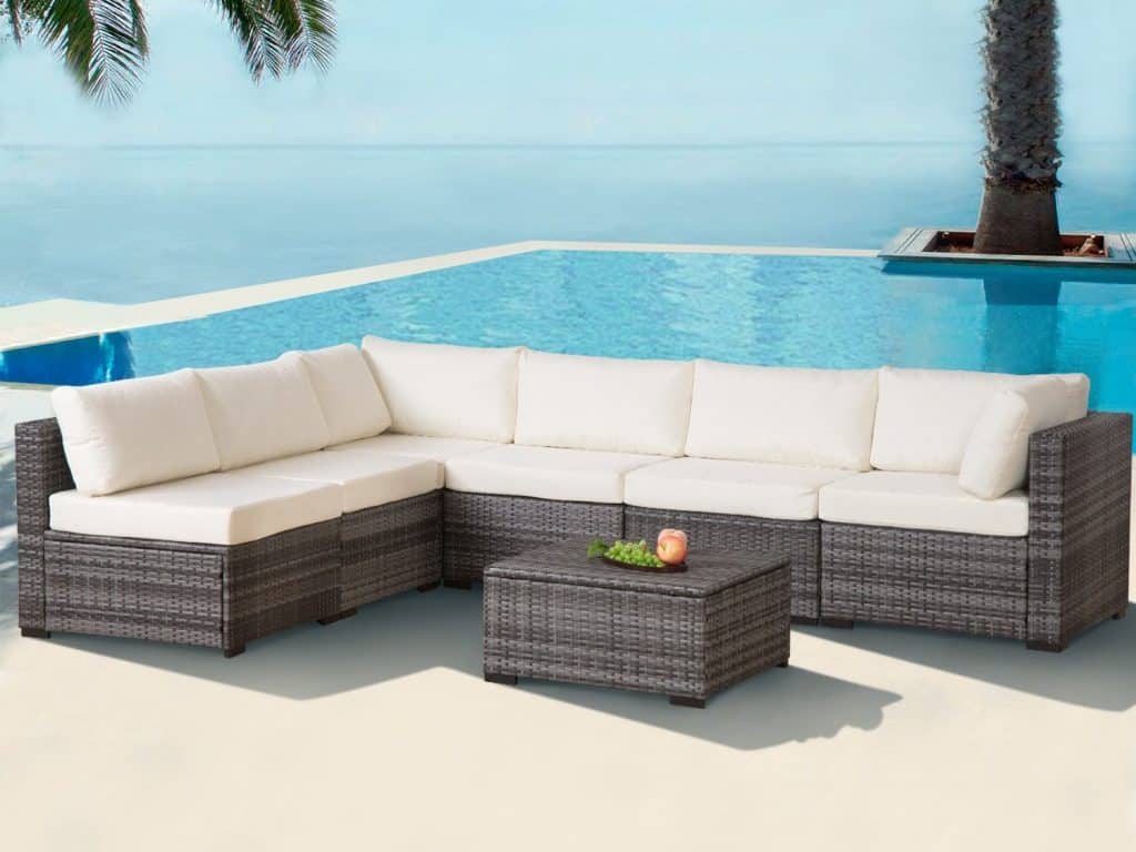 Enjoy Your Summer With Outdoor Wicker Furniture 50 Idea Photos Diensday 7 Piece Cushioned Outdoor Patio Pe Rattan Wicker Sofa