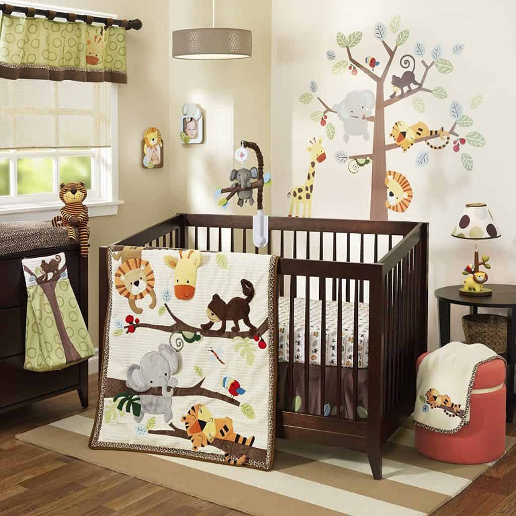 Tips Ideas For Choosing Elephant Decor Over 40 Photos Treetop Buds 4 Piece Baby Crib Bedding Set By Lambs Ivy