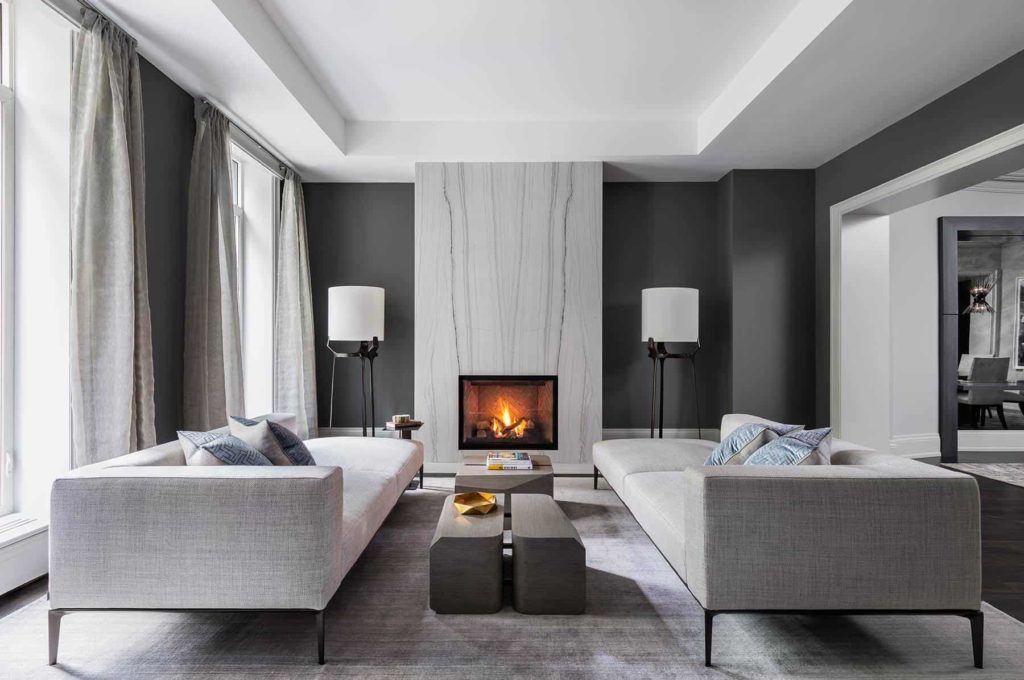 modern grey paint living room