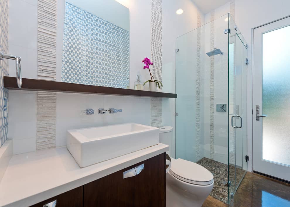 Single Extended Bathroom Shelf Ideas
