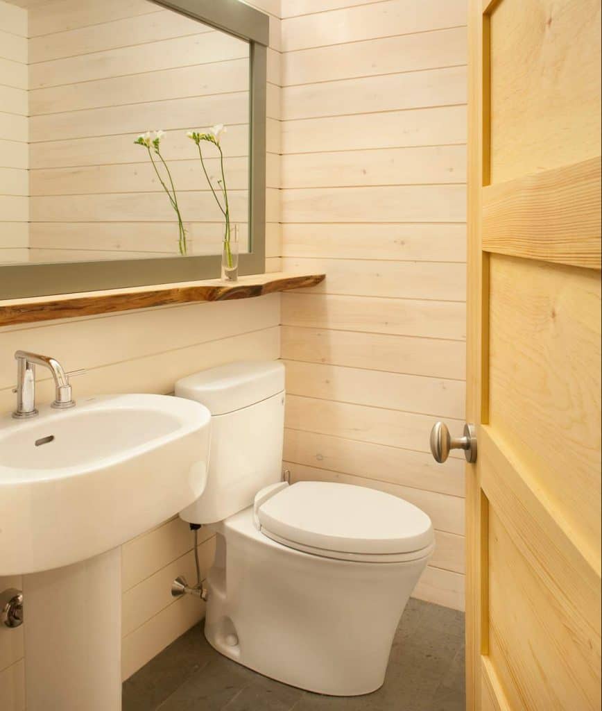 Reclaimed Wood Bathroom Shelves