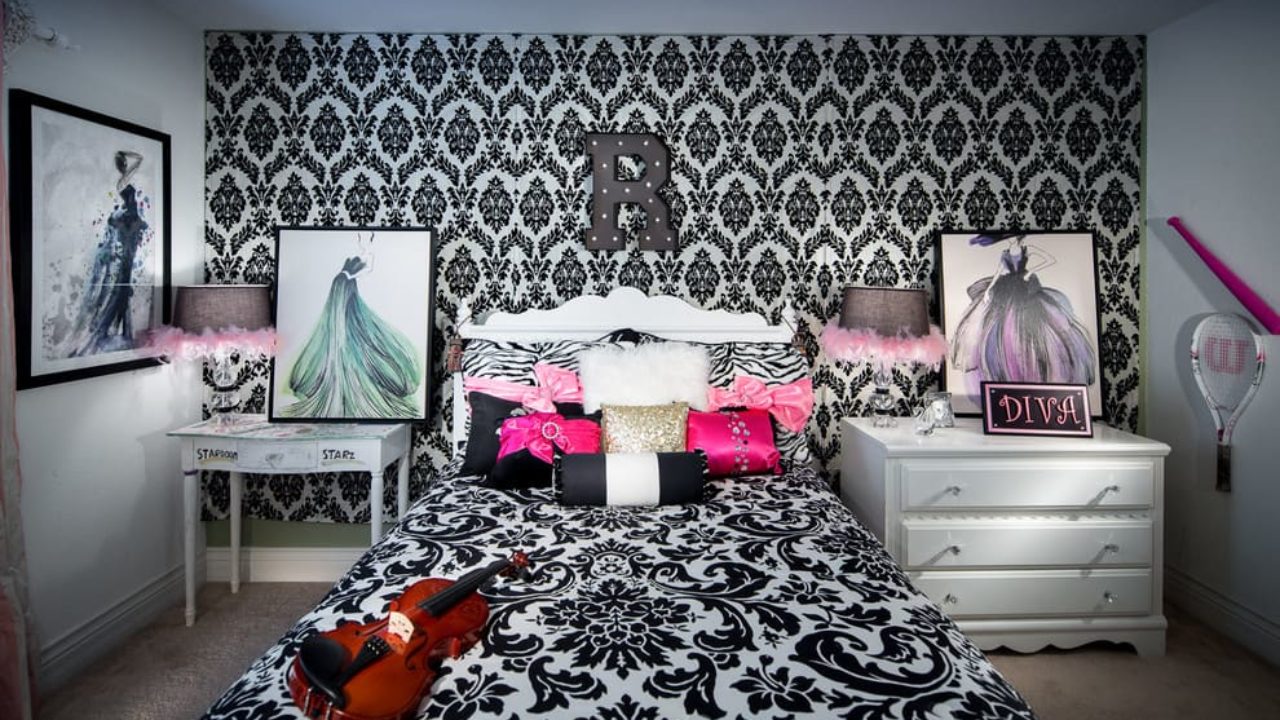 bedroom design for girl pink