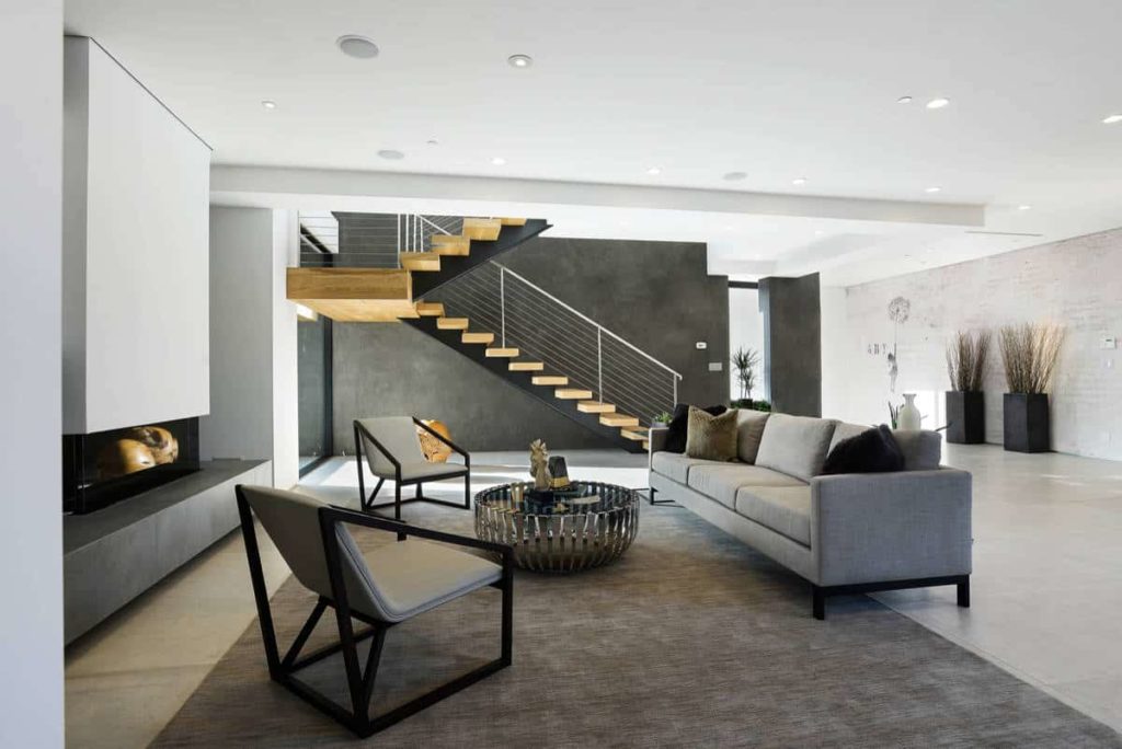 Use Grey In Your Modern Fireplace Design 
