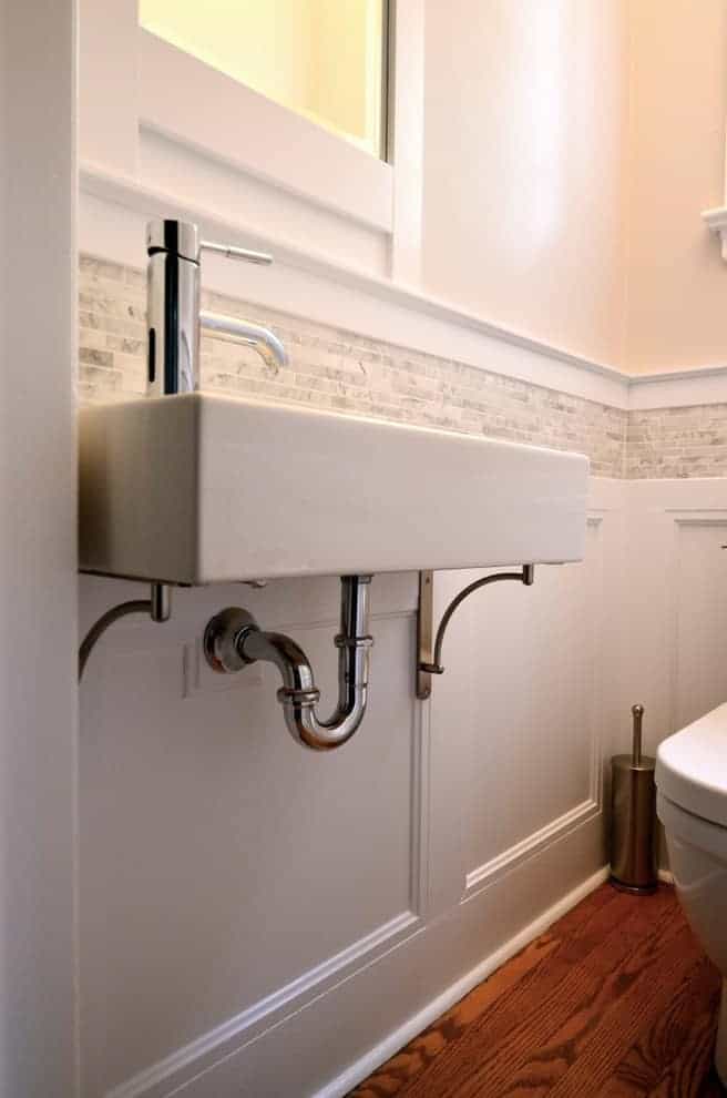 wainscotting bathroom