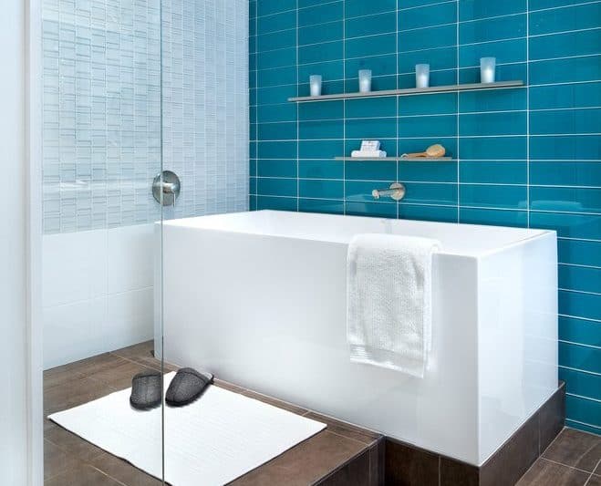 Minimal Tub Shelves Idea