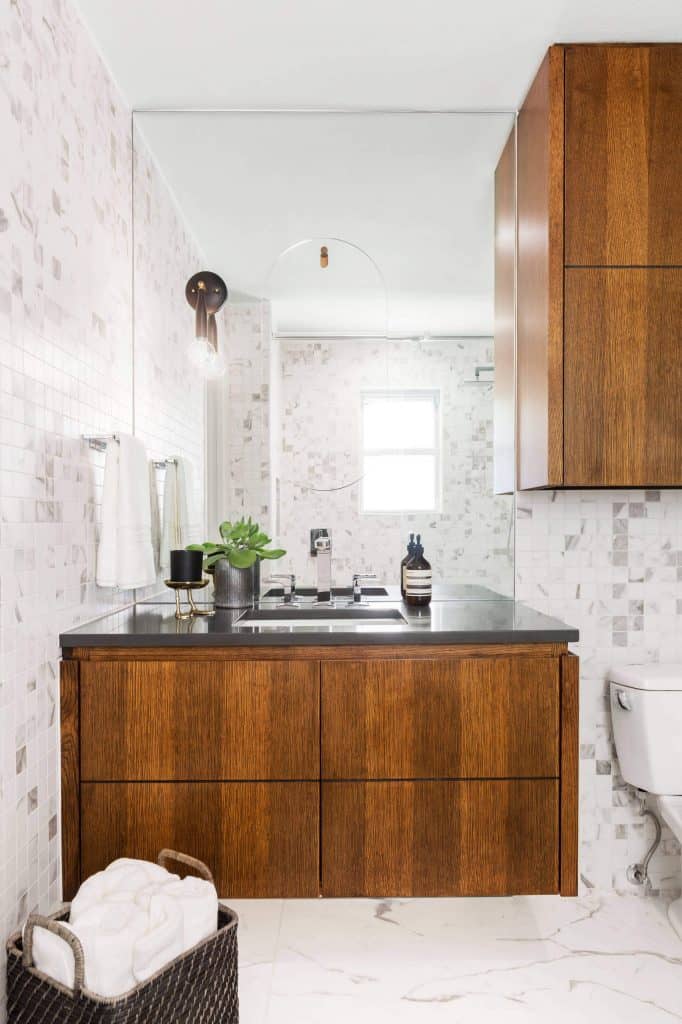 Towel Storage Above Sink Areas
