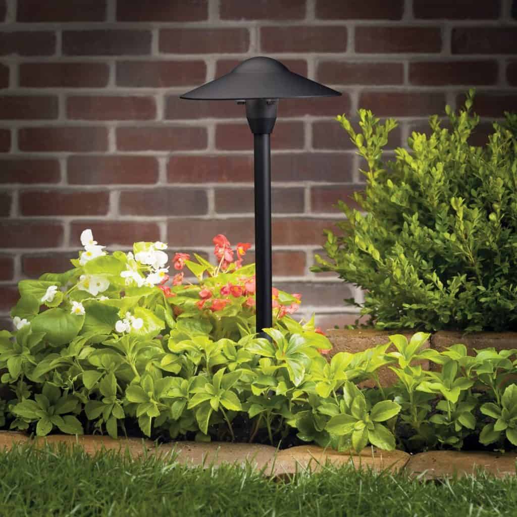 15310BKT Dome 1LT 21IN IncandescentLED Hybrid LV Landscape Path & Spread Light - landscape lighting ideas