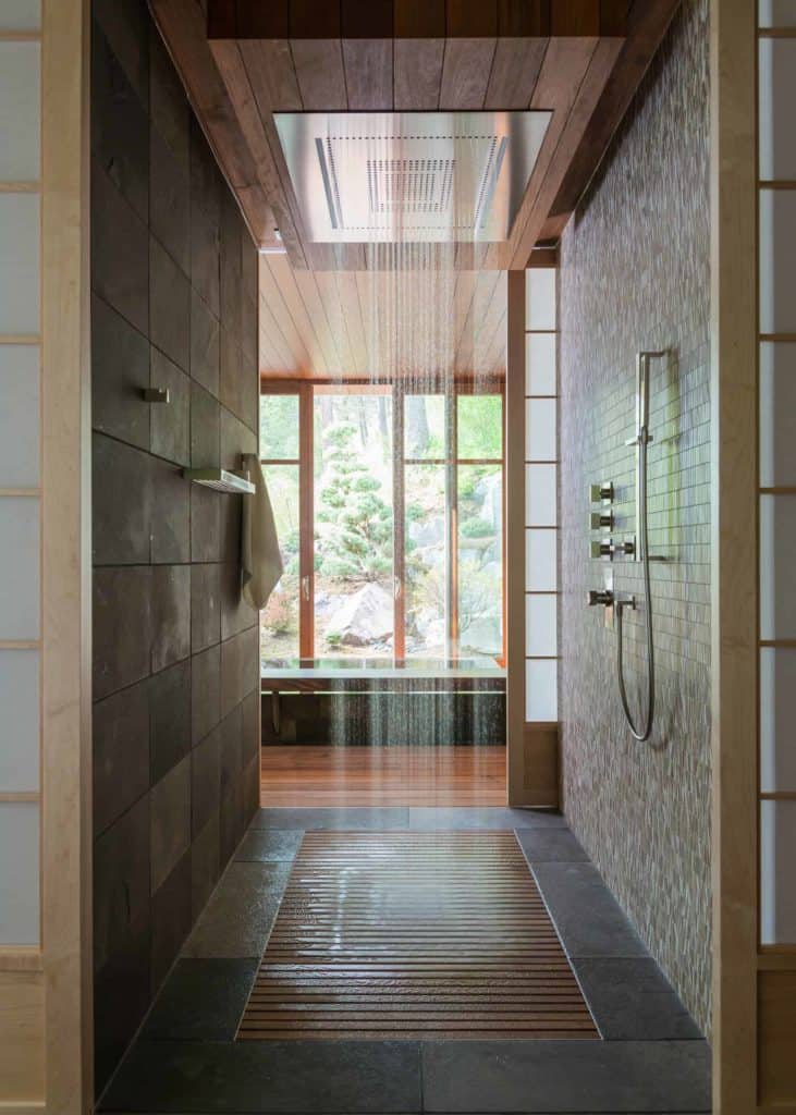 Shōji Rain Shower doorless shower designs