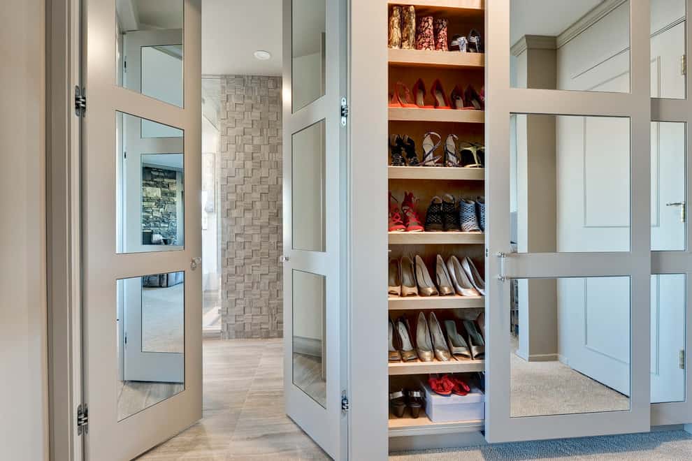 Double Closet Doors with Mirror