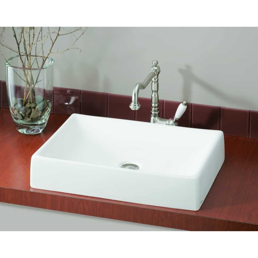 Cheviot 1246-WH Quattro 19 Inch Vessel Sink LESS Faucet