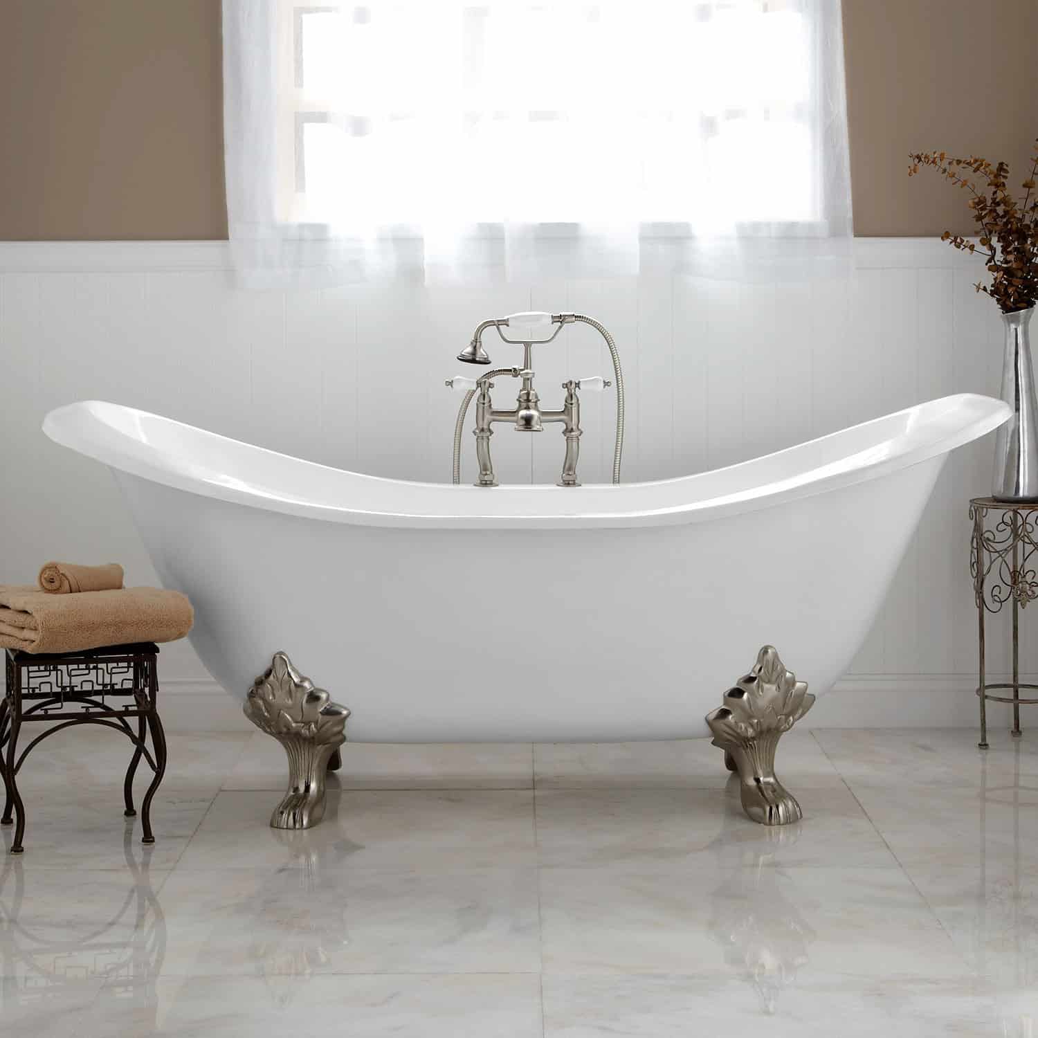 Clawfoot Bathtub Ultimate Guide For, Corner Clawfoot Bathtub Design Ideas