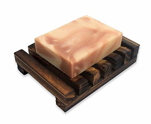 Dark Brown Hawaii Style Bathroom Sink Deck Soap Holder Wooden Soap Dish Rectangular Hand Craft Natural Soap Holder
