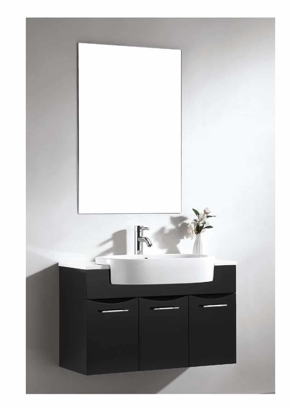 Dawn RET251405-06 Ceramic Lavatory 5-14 Thickness Sink Top with Overflow and Single Hole Faucet Deck