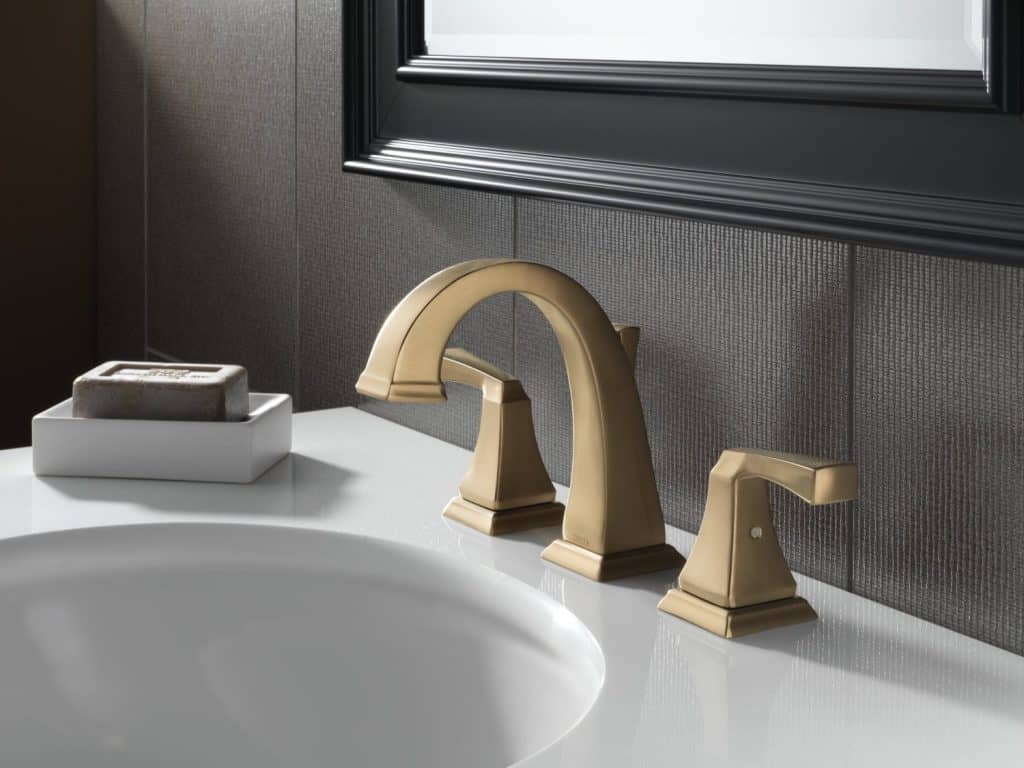 Delta Faucet 3551LF-CZ Dryden Two Handle Widespread Lavatory Faucet, Champagne Bronze