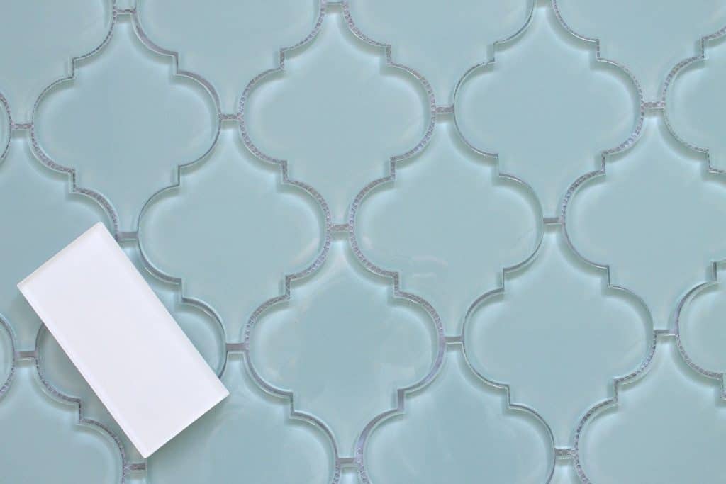 Jasper Arabesque Glass Mosaic Tiles
