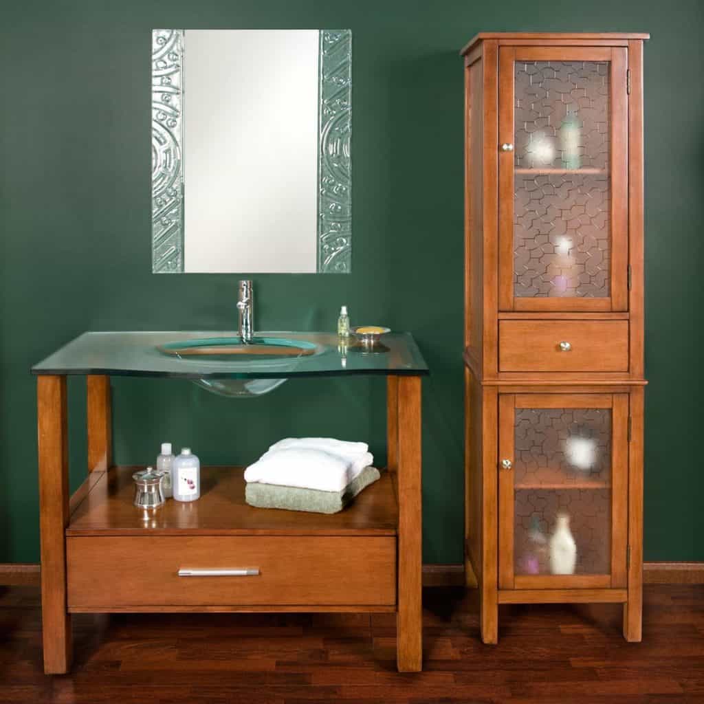 Leyla Console Vanity - Oak