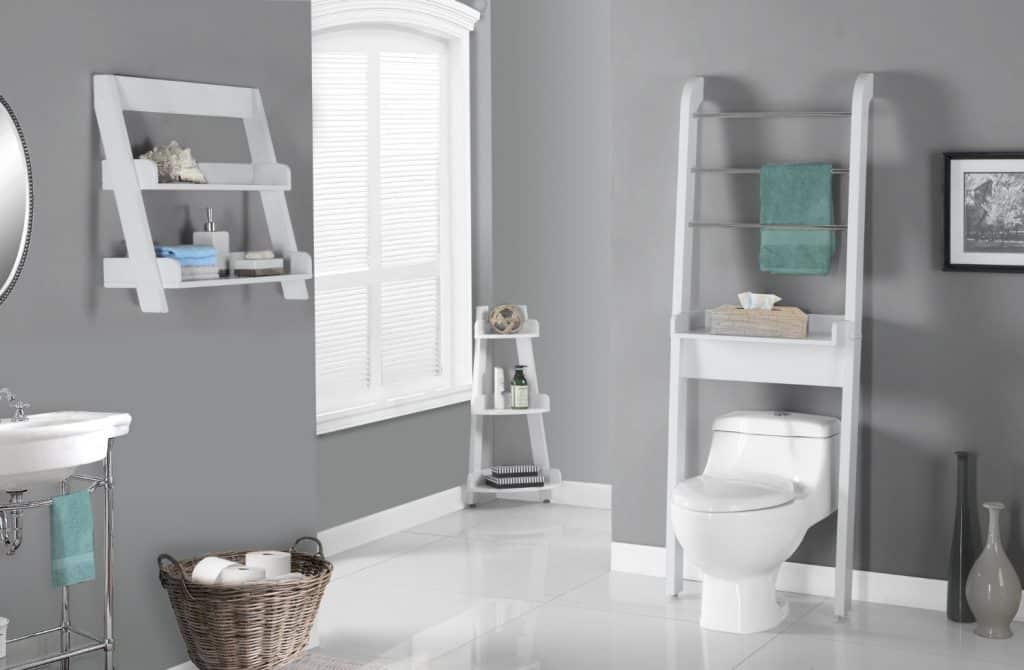 Monarch Specialties White Bathroom Space Saver