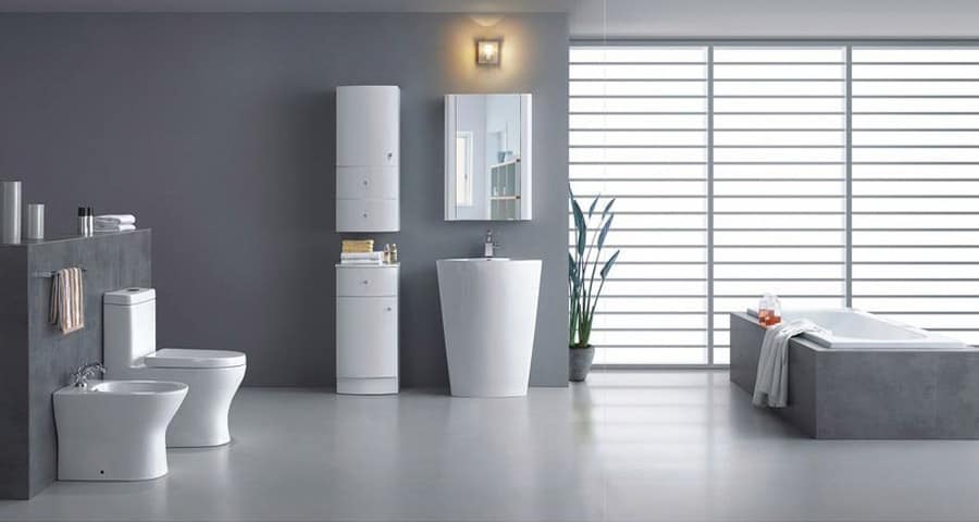 Pisa - Modern Bathroom Pedestal Sink Vanity