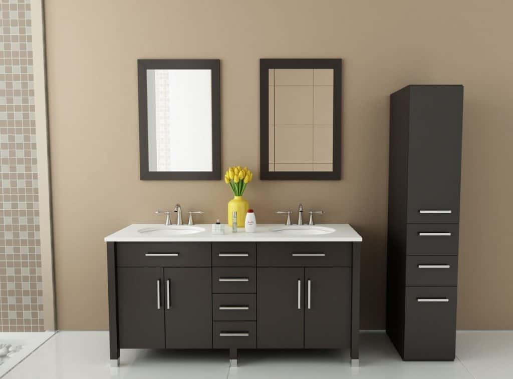 Rana Double Sink Modern Contemporary Bathroom Vanity Furniture Cabinet