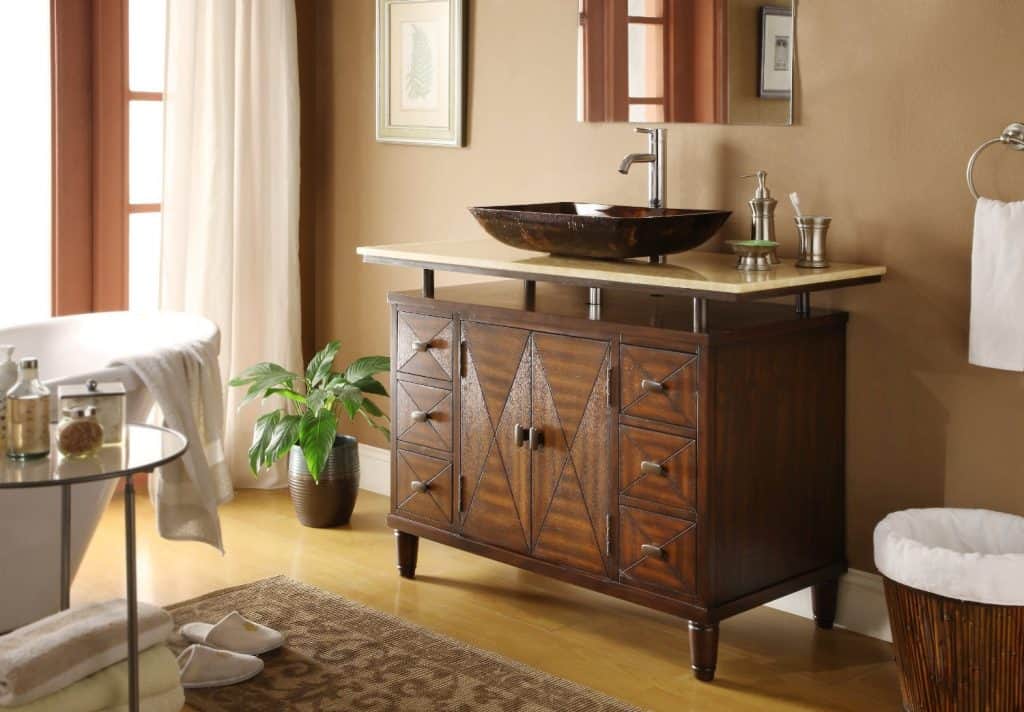 Verdana Vessel Sink Bathroom Vanity - Faucet & vessel all inclusive Q136-8X