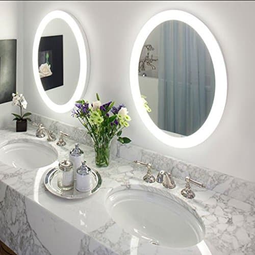 Round 22 LED Lighted Wall Mount Bathroom Mirror Sol with Defogger 