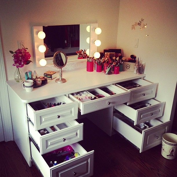 Vanity Mirror With Lights, Homemade Makeup Vanity With Lights
