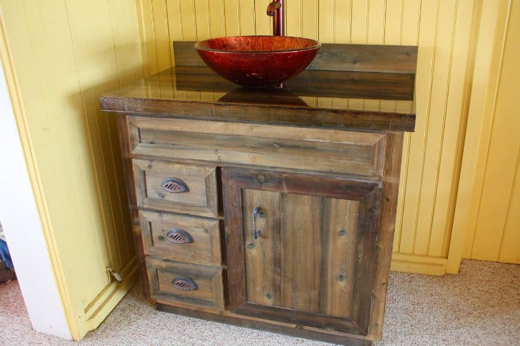 36 Inch Cedar Barnwood Bathroom Vanity