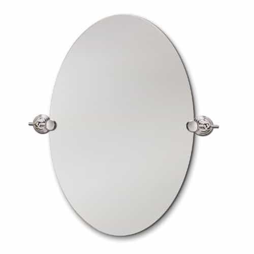 Head West Beveled Oval Chrome Swivel Mirror