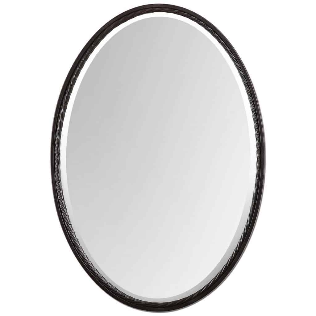Uttermost 01116 Casalina Oil Rubbed Oval Mirror, Bronze
