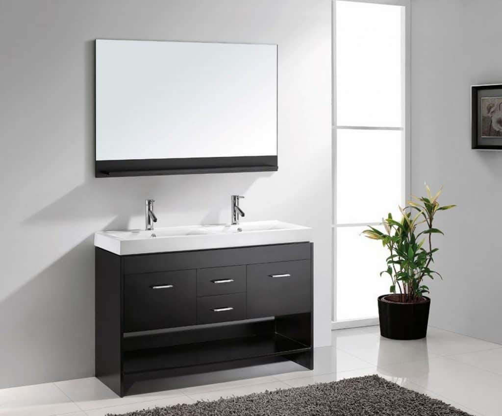 Virtu USA MD-423-C-ES Gloria 47-Inch Double Sink Bathroom Vanity Set, Espresso Finish