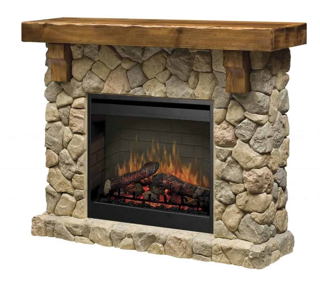 Dimplex SMP-904-ST Fieldstone Pine and Stone-look Electric Fireplace Mantel