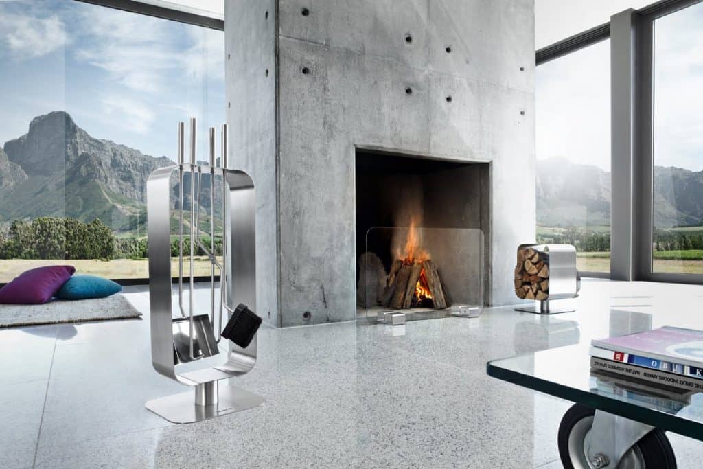 Blomus Glass Fireplace Screen