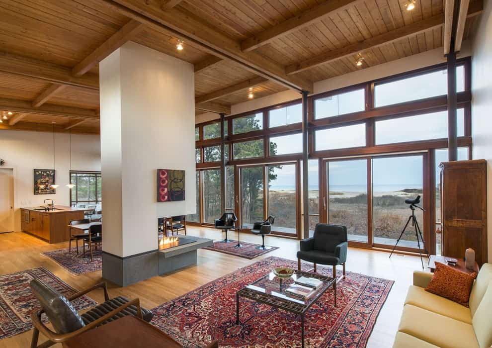 Mid-room firepit