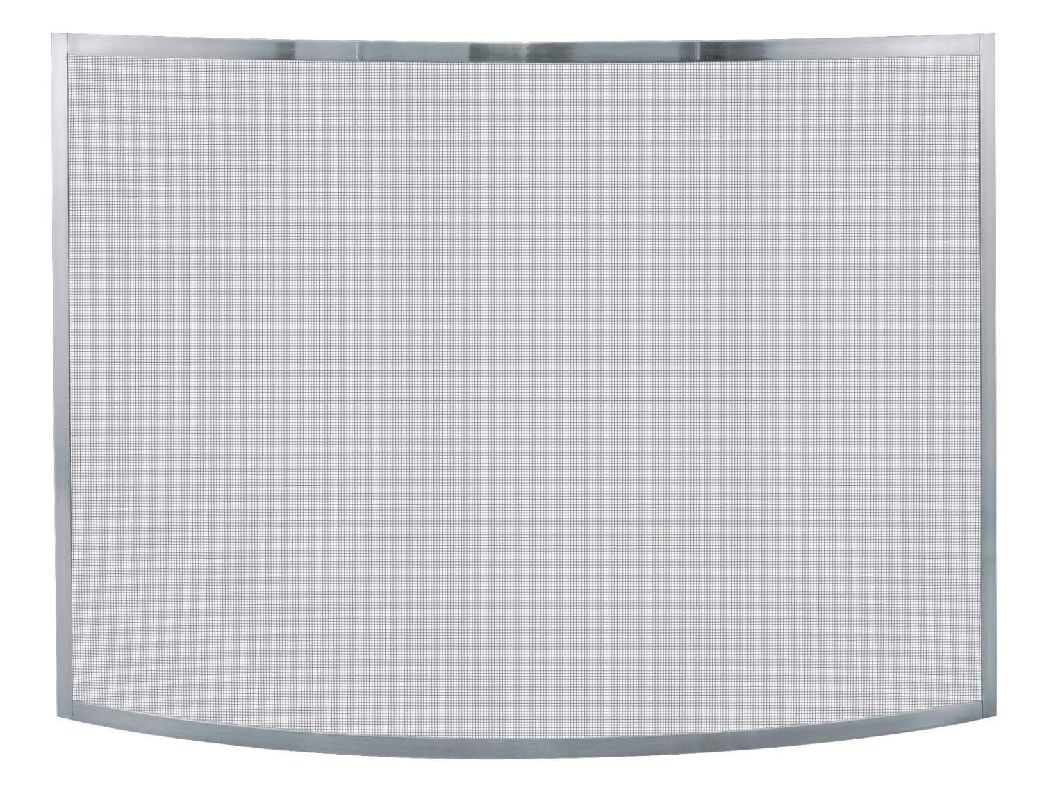 Uniflame, S-1613, Single Panel Curved Pewter Finish Screen