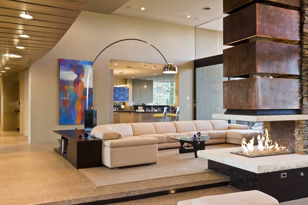 living room firepit