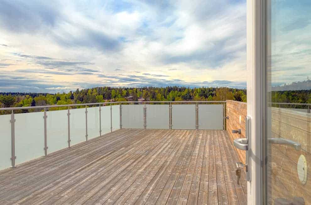 Trendy Frosted Glass Railing