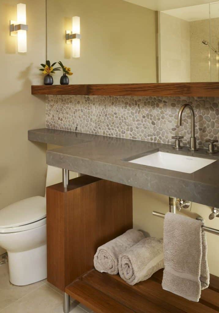 Multifaceted and Modern Beneath the Sink Bathroom Shelves