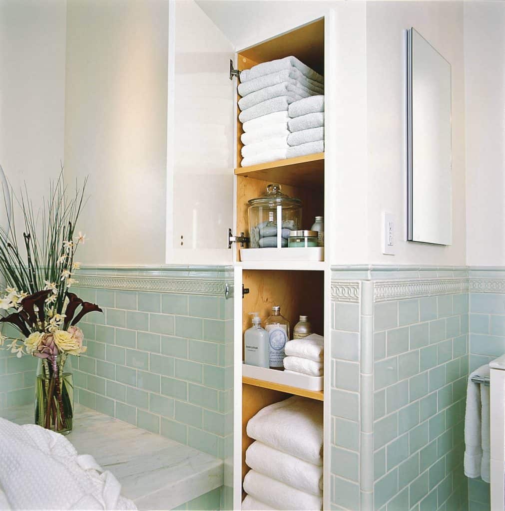 Tall Shelf Ideas for Towels