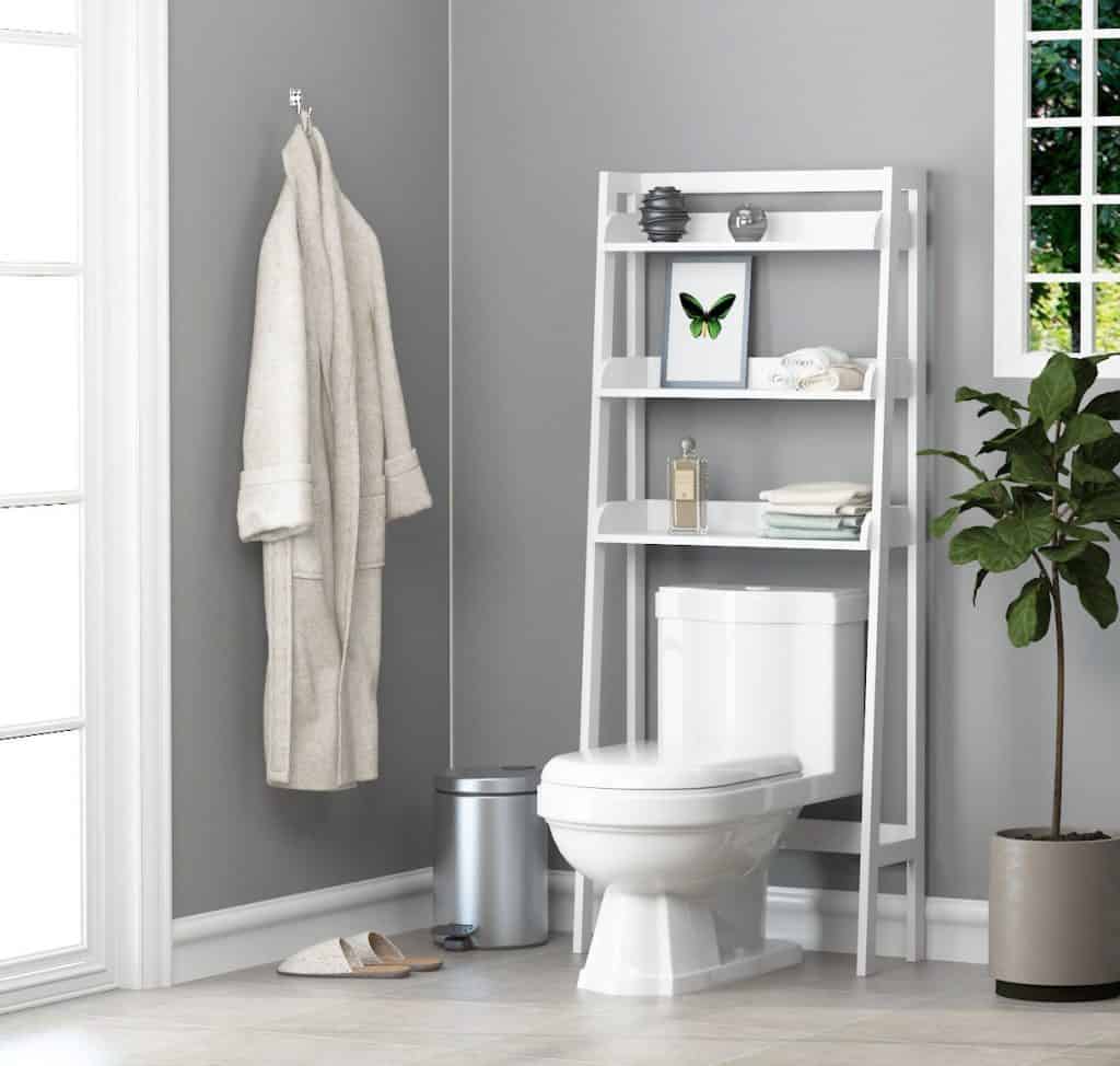 35 Best Bathroom Shelf Ideas For 2022 Unique Shelving Storage - How To Decorate A Bathroom Ladder Shelf