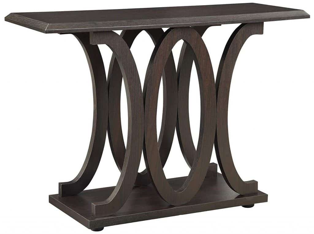 C-Shaped Cappuccino Sofa Table
