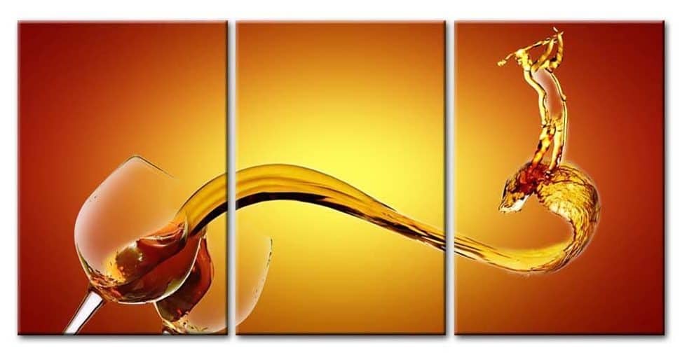 3 Pieces Panel Paintings Modern Giclee Stretched And Framed Artwork
