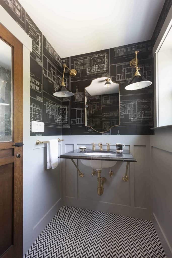 wainscotting bathroom