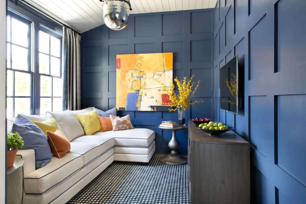 modern wainscoting living room