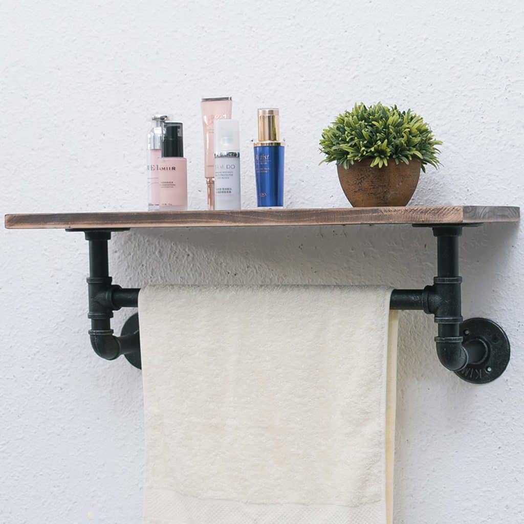 Industrial and Rustic Pipe Shelf