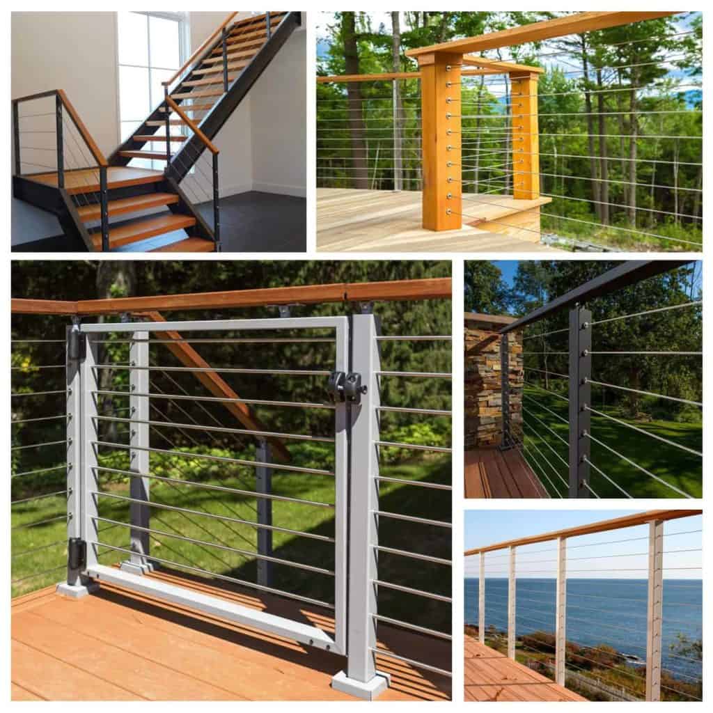 Mixed Materials Wire Balustrade