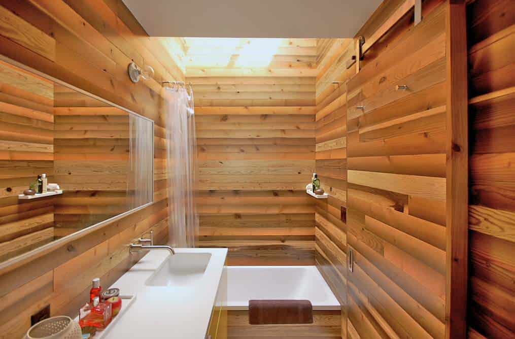black tile bathroom remodel in San Francisco