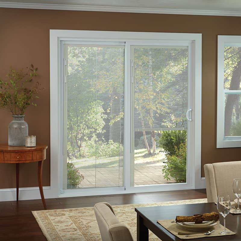 50 Series Gliding Patio Door with Built-In-Blinds