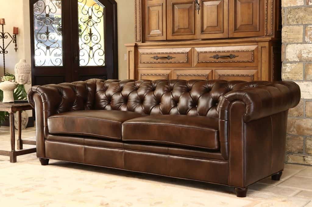 Abbyson Living Foyer Premium Italian Leather Sofa