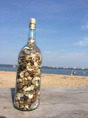 Beach in a Bottle Large Upcycled Wine Bottle